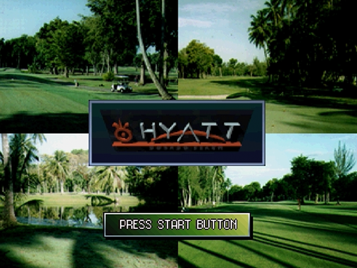 World Cup Golf title screen for Sega Saturn